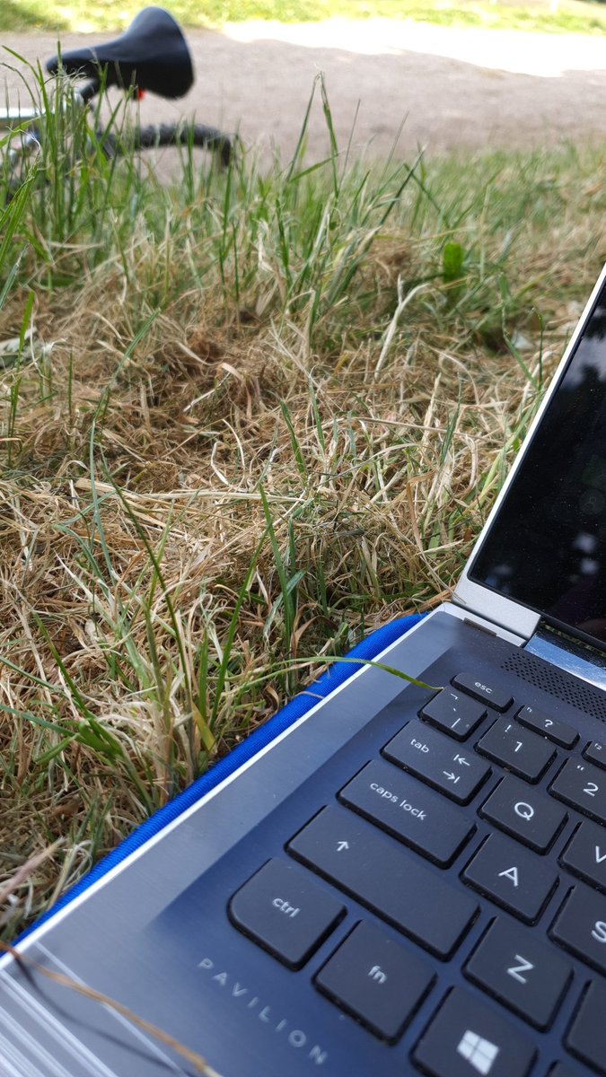 CalMaths's tweet image. Today's office is a nice green area in wilford with a bed throw as a picnic blanked.