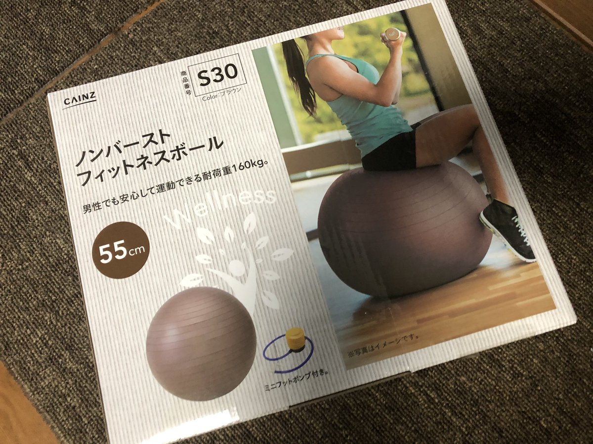 ベガトト 最近 どうにも腰痛がひどいのでバランスボールを買ってみた 何でも置いてるカインズホーム なるべく乗って体幹を鍛えたい 跳んだり跳ねたりできるように バランスボール カインズホーム T Co R23sdehljj Twitter