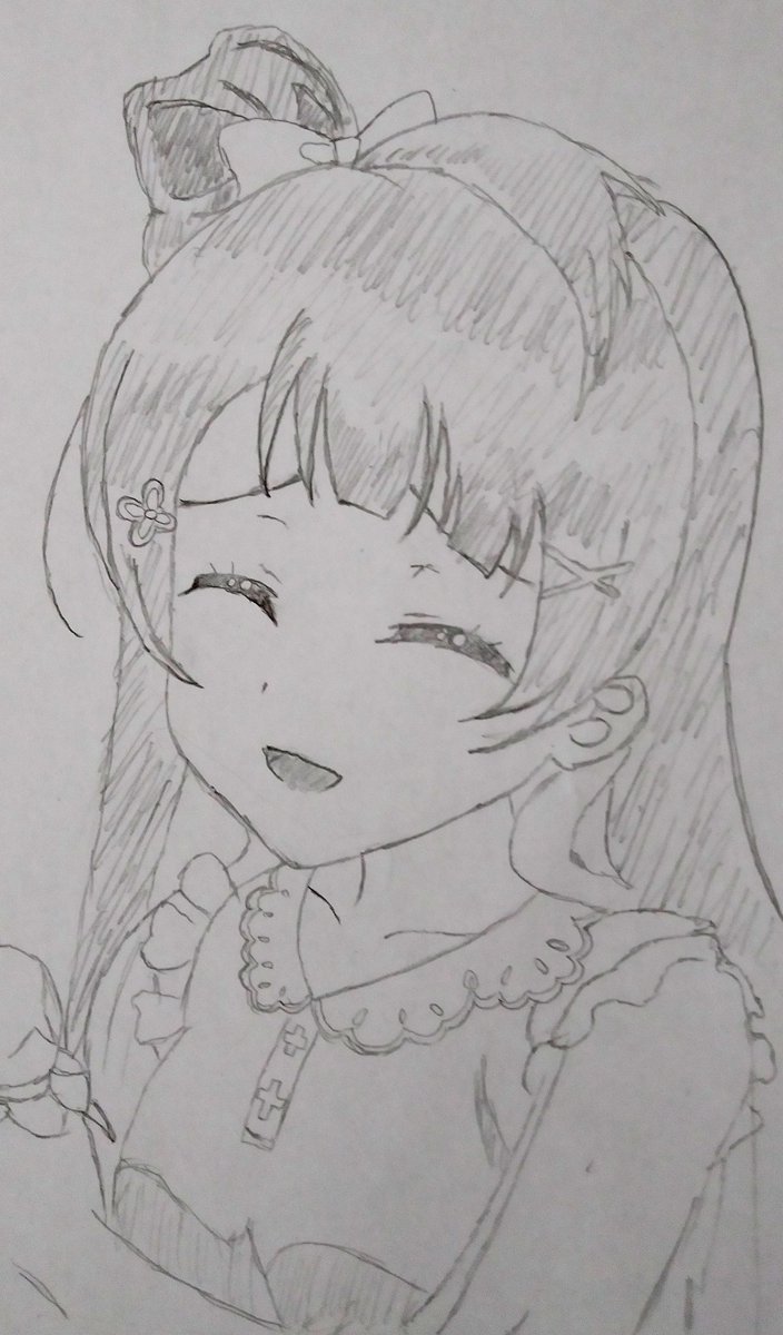 ちょっと休憩がてらお絵描き。昨日当てた てるてる坊主編の二人が可愛いすぎて描きたくなっちゃった…。海未ちゃんはムスっとしてるし、二人おそろいのヘアピンつけてるしそこに可愛いしかなかった。

#スクフェス
#園田海未 #南ことり
#ラブライバーと繋がりたい
#絵描きさんと繋がりたい 
#模写 