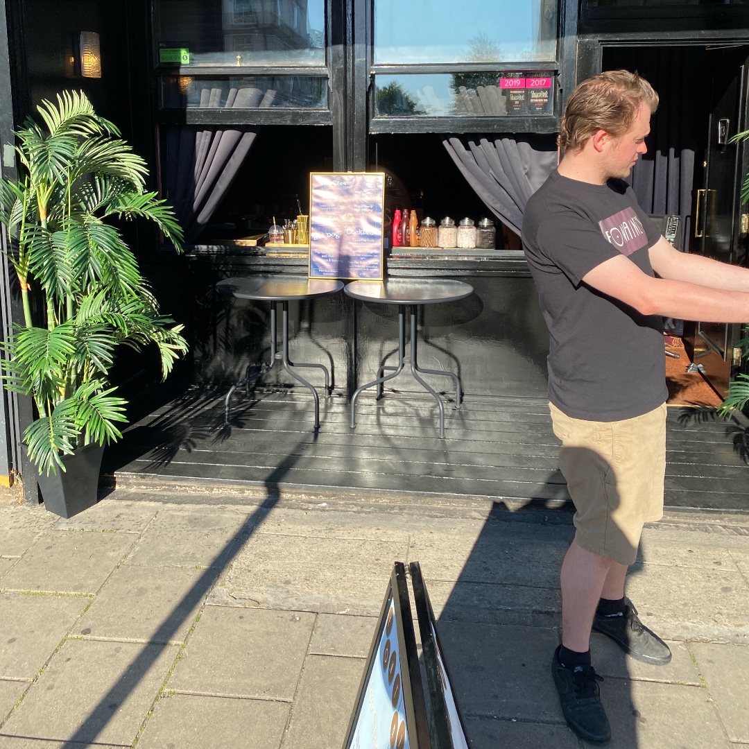 Very excited to be working with #FontainesBar - what a gorgeous place, what incredible cocktails and what a fun team. The one learning street water-skiing in this picture, is Gus. What a diamond!