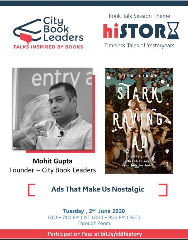 🍕Hungry kya?
🪥Kya aap Close-Up karte hain?
🚗Kitna deti hai?

Experience the golden age of #advertising at the #CityBookLeaders event as they discuss Ritu Singh's #StarkRavingAd - one of the funniest books you'll ever read - on 2nd June!

More info here- bit.ly/cblhistory