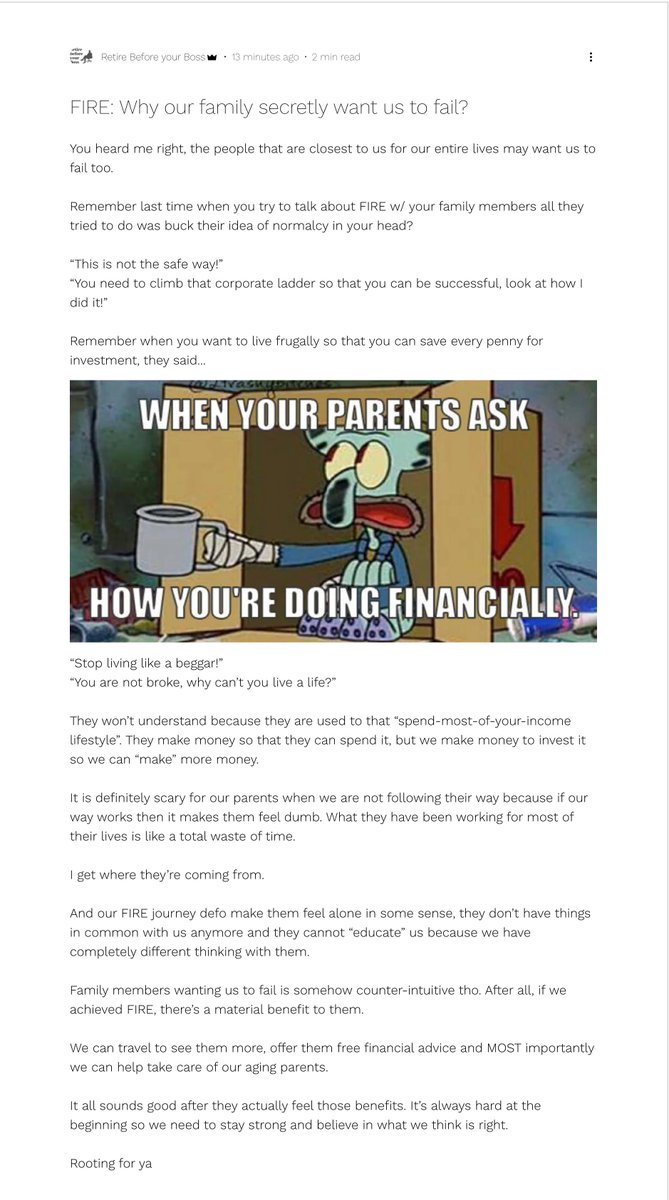 FIRE: Why our #family secretly want us to fail? #Investment 

Full blog 👉🏻 fornost1.wixsite.com/website/post/f…