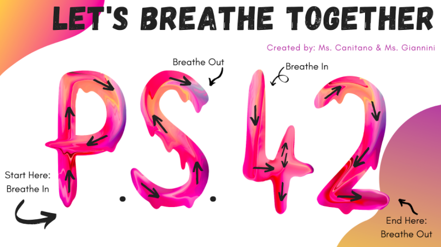 42Q_MotivatED's tweet photo. #MotivationalMonday Let's do some breathing together! Follow the arrows &amp; trace P.S. 42 - breathe in &amp; breathe out with us. 🌬️ #StayAtHome #PSMS42QFamily #BelieversAchievers42Q #SCEWP @JCarreonambert @SpencerAndreD @DOEChancellor @NYCSchools @NYCMayor @PSMS42Q @UFT @QSNYCDOE https://t.co/yZOCqNb7dy
