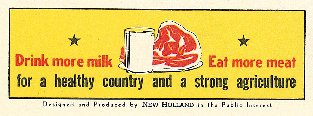 triagimp's tweet image. What was true many years ago is still true today! #NewHolland #NationalMilkDay