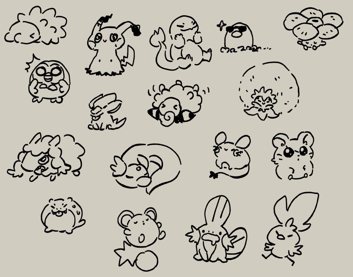 Thanks everyone who came to the stream~ took Pokémon doodle requests and tried composing another pocket shop :3c
