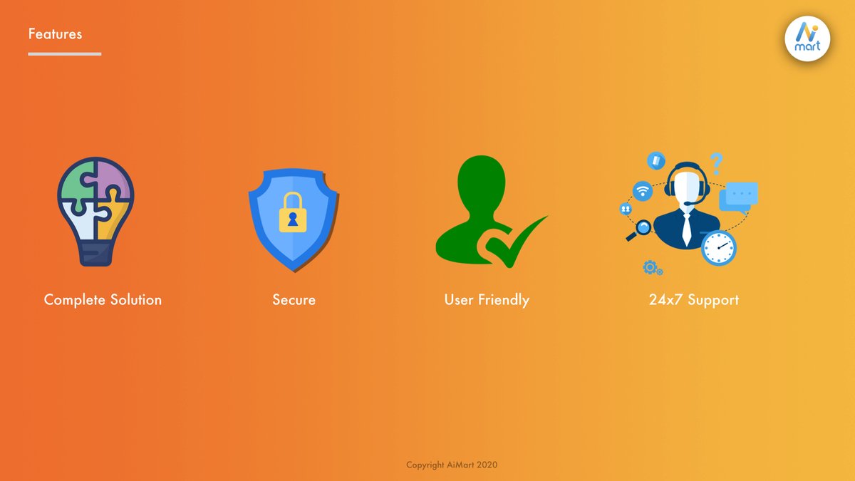 aimartweb's tweet photo. AiMart[beta] was launched on 26th May, 2020. It's the world's most extensive marketplace for Ai Solutions and Products. The platform of AiMart posses the following features - 
- #completesolution
- #secure
- #userfriendly
- #24x7support https://t.co/iuajSEZmLr