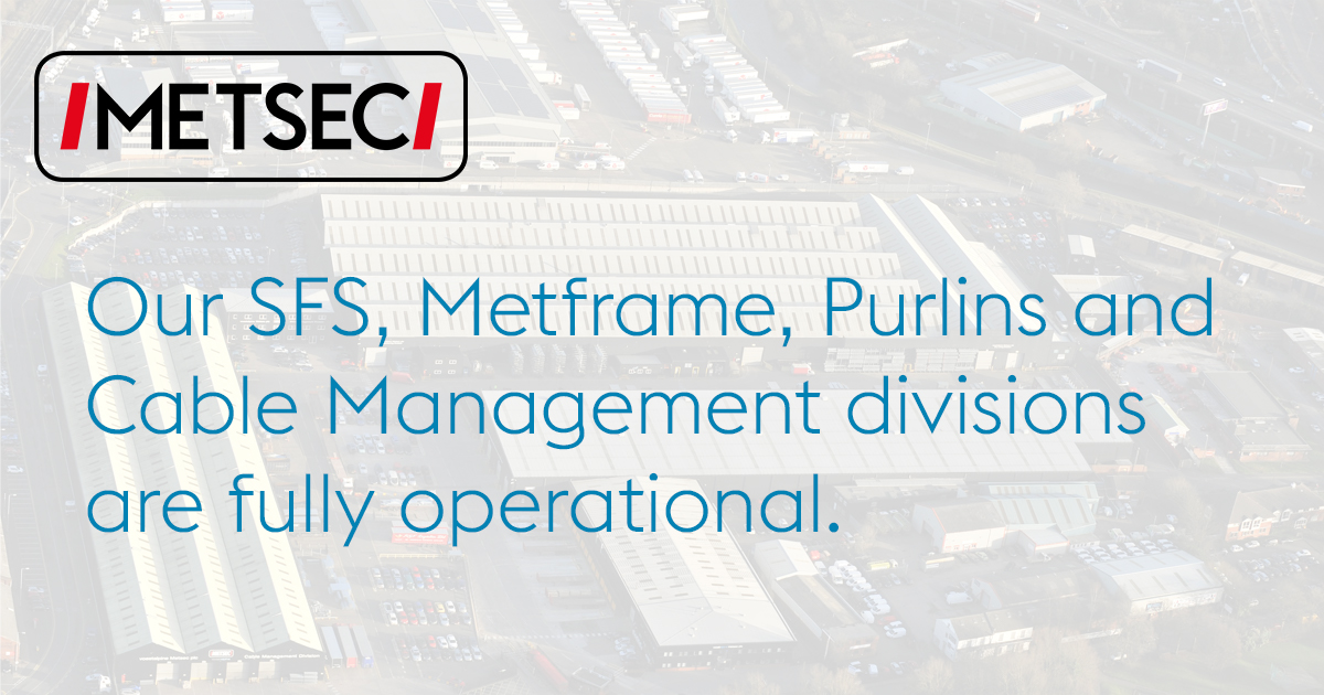 MetsecUK's tweet photo. Our divisions are fully operational for design, technical questions, deliveries and more. Please email metsec.plc@voestalpine.com to speak to the relevant division.
#bim #purlins #framing #metframe #sfs #cablemanagement #design #lightweightsteel https://t.co/Acpg1DQ0Cl