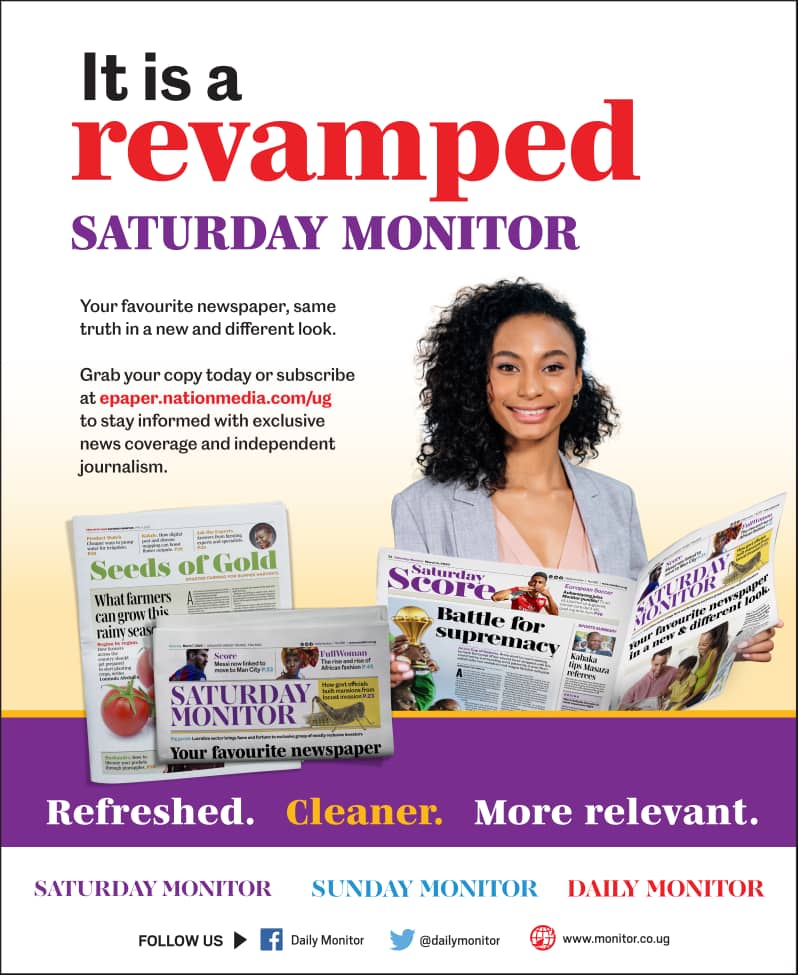 DailyMonitor's tweet photo. We have redesigned our newspaper to give you content in a fresh new way. @FullwomanUg, @Monitor_Sport and Seeds of Gold magazines are all fresh with great content to take you through the day. #MonitorRevamped https://t.co/JlVGRx3jLD