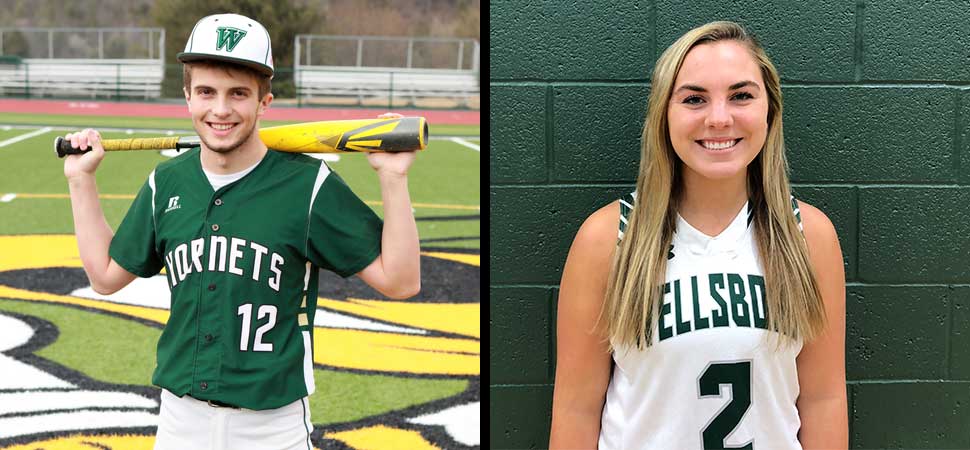 WATCH NOW! --> Seniors Cathryn Brought and Silas Wagaman were named Male and Female Athletes of the Year at the Wellsboro Athletic Department and the Wellsboro Hornets Sports Booster Club's annual athletic awards presentation on Monday, June 1. bit.ly/2yX8Yty