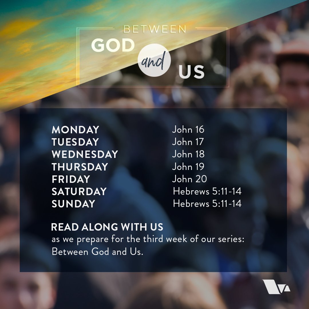 ValleyLifeSUR's tweet photo. Read along with us as we prepare for the third week of our "Between God and Us" series. 

The reading plan is also available on the Valley Life Church AZ App which is available on the Apple App Store and Google Play!

Have a great week! https://t.co/fO2DBwXIor