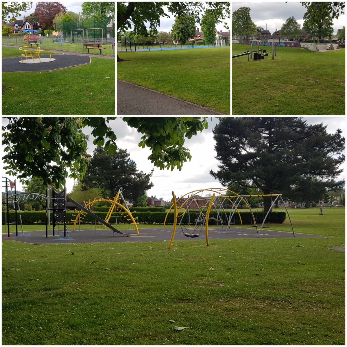 MoorlandsPolice's tweet photo. It is important to remember that the play equipment in #Cheadle is still closed, this includes the skate park and M.U.G.A. We will continue to work alongside Cheadle Town Council to make sure that this is observed and people will be spoken to. #EnjoyTheMoorlandsSafely #NPTShift3 https://t.co/qFBsXjKrtz