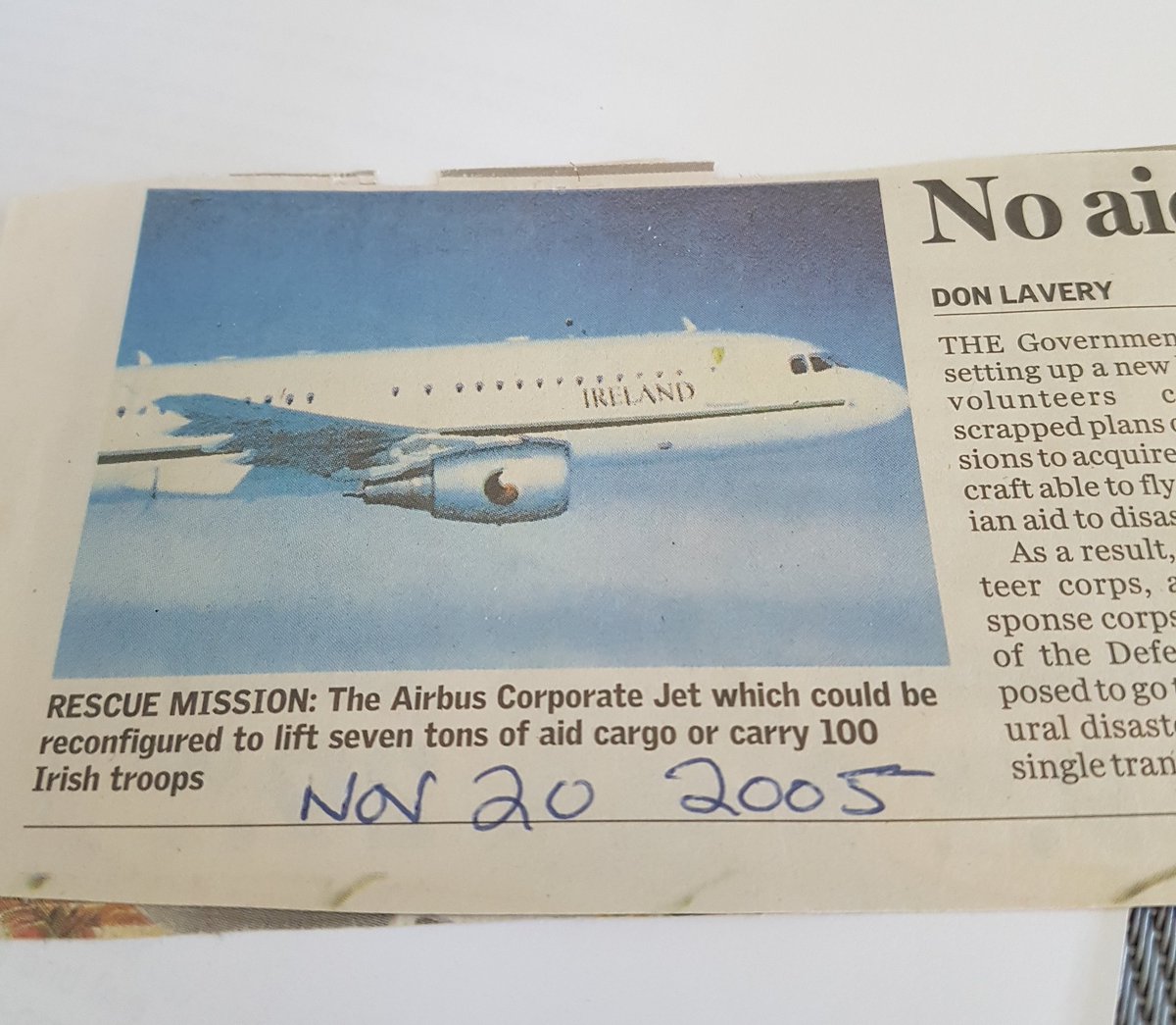 DON LAVERY The intervention by Taoiseach  @LeoVaradkar to ask  @defenceforces to look at acquiring a military transport plane is remarkable - given the context of Governments refusing just that for 20 years.