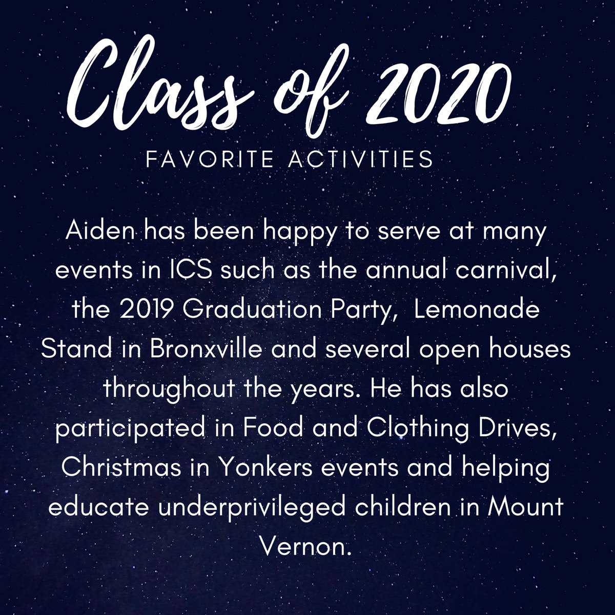 mrsdangelo_ICS's tweet image. Today’s grad spotlight-Aiden Mullan! Aiden embodies the true spirit of Christian service with his volunteer activities inside and outside of ICS. Congrats on all of your achievements, Aiden! Your ICS family is proud of you! #GreatGrad🎓 #IncredibleCatholicStudent #Classof2020