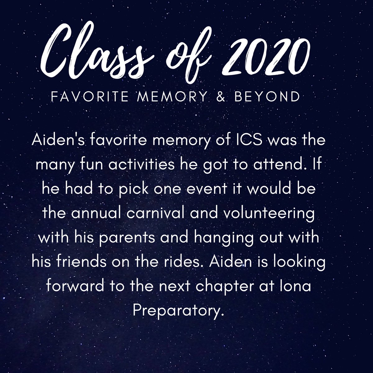 mrsdangelo_ICS's tweet image. Today’s grad spotlight-Aiden Mullan! Aiden embodies the true spirit of Christian service with his volunteer activities inside and outside of ICS. Congrats on all of your achievements, Aiden! Your ICS family is proud of you! #GreatGrad🎓 #IncredibleCatholicStudent #Classof2020
