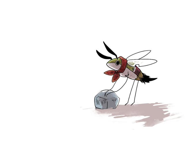 神虫からすみ オオスカシバの人のイラスト