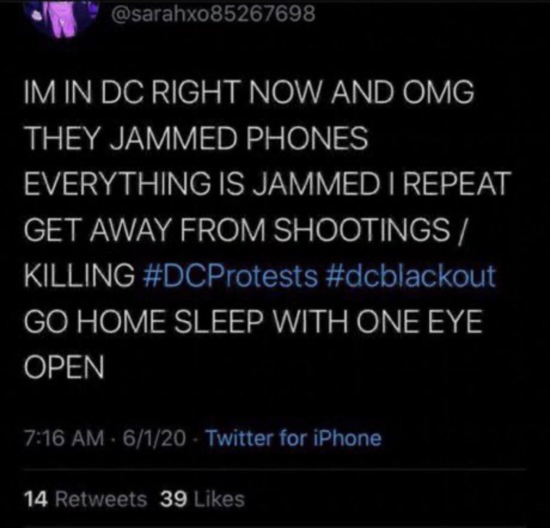 ALL THE INFORMATION I’VE GATHERED ON  #DCblackout WILL BE POSTED ON THIS THREAD, AND I WILL CONTINUE TO UPDATE THIS THREAD. PLEASE, IF YOU SEE ANY POSTS, ANY VIDEOS OR PHOTOS OF THE PROTESTS, SPREAD THEM!! TWITTER IS DELETING THEM AS THE GOVERNMENT IS TRYING TO HIDE THEM!!