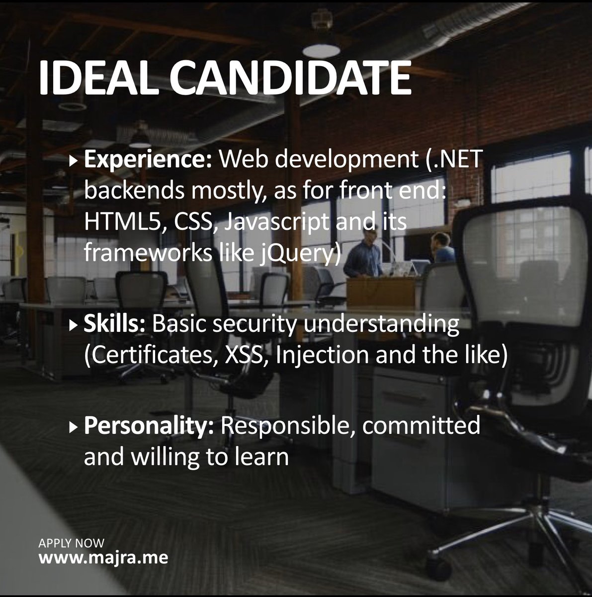 Infiniteware is on the lookout for a Full Stack Web Developer to join their team immediately. If you’re interested, make sure you apply before the deadline! majra.me/opportunity?op…