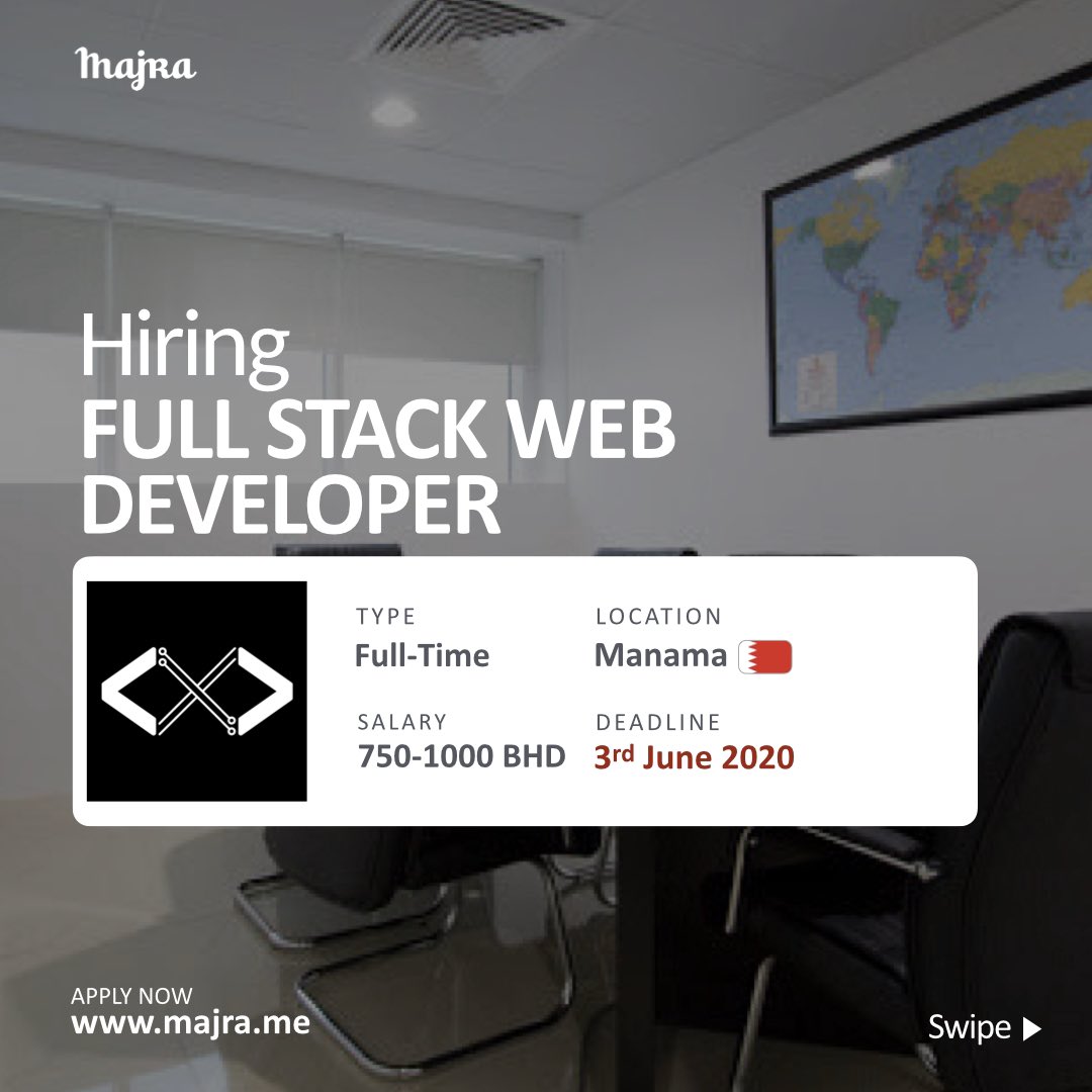MajraHQ's tweet photo. Infiniteware is on the lookout for a Full Stack Web Developer to join their team immediately. If you’re interested, make sure you apply before the deadline! https://t.co/MWyyT0qdt9 https://t.co/xoYB8BlfHX