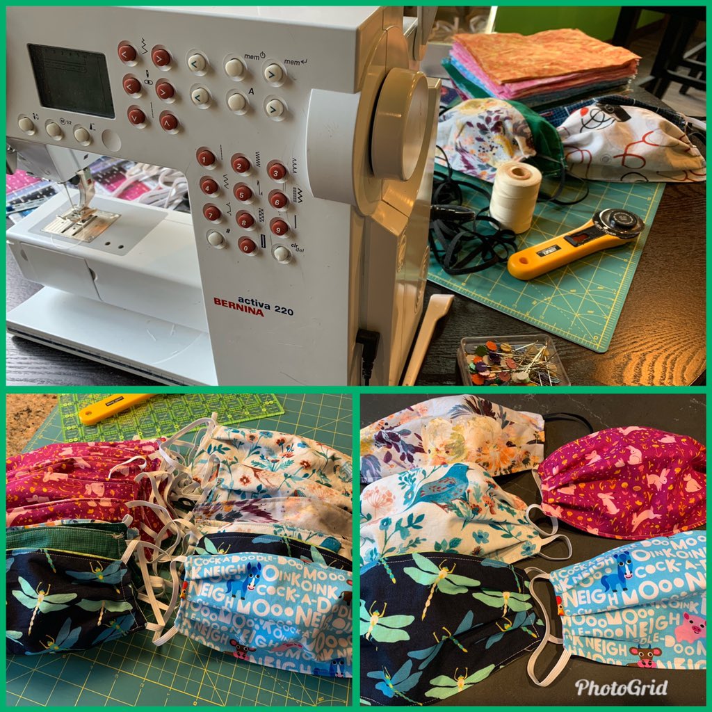 The count of #homemademasks sewn and distributed by @CBSDSchools #FCS teachers recently surpassed 1,000. We are very grateful our practical skills could help keep our families, friends and communities safe during this #pandemic. Thanks to @windhamfabrics for the fabric. #sewists
