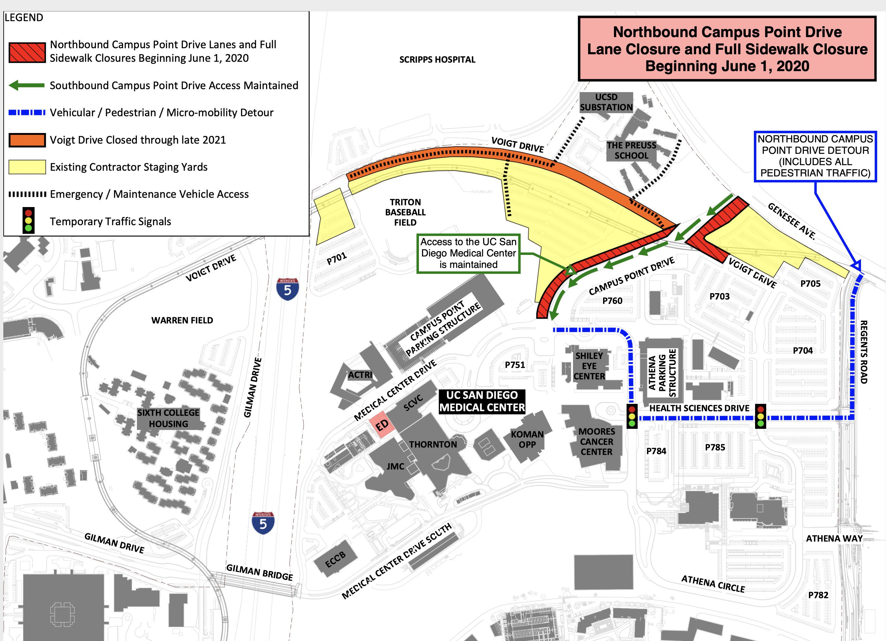 Uc San Diego Map Uc San Diego Health On Twitter: "Please Allow Extra Travel Time For Your  Medical Appointments On Uc San Diego Health's La Jolla Campus. Construction  On A Traffic Improvement Project Begins Today And