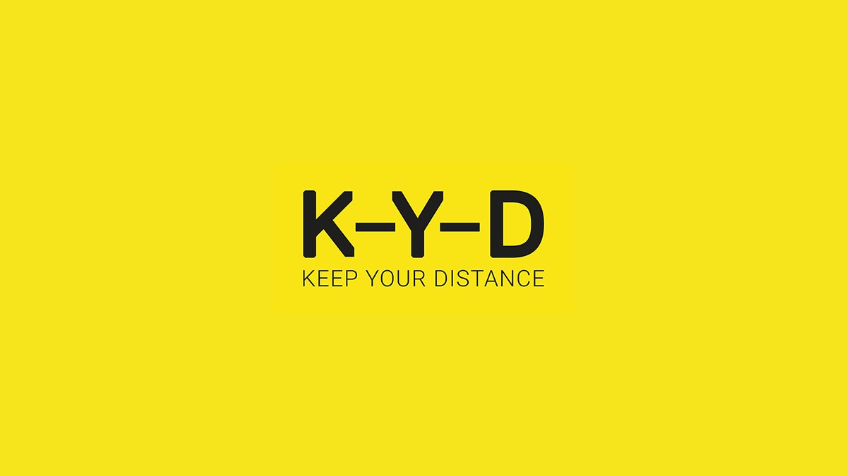 Our latest work is a challenging naming: it had to be direct, confident and close to people.
#KYD (#KeepYourDistance), together with the other elements of the visual identity, describes the purpose of a very current product, useful for safety of users.
bit.ly/2QzGQ59