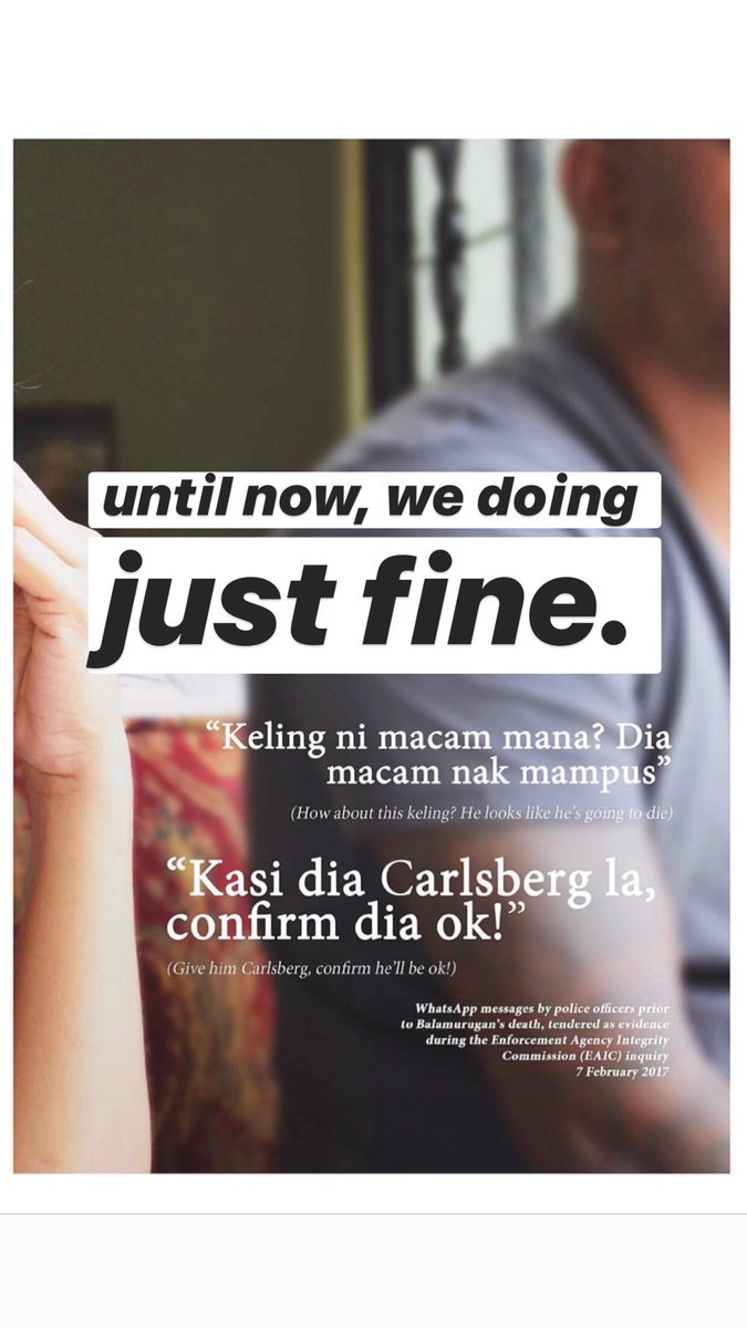 If this is your definition of “we doing just fine”, you need to check yourself. 

Here, I added a bit of context to your words. Maybe this will help.

1/2