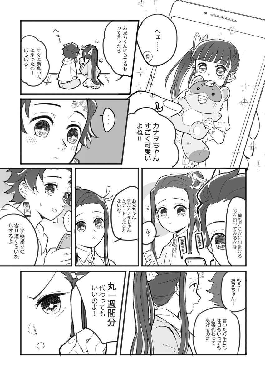 竈門兄妹とカナヲちゃんのお話①

炭カナです、キメ軸です
お二人は付き合い始めて一ヶ月くらいの頃的な、…
とにかくこういう感じです…! 