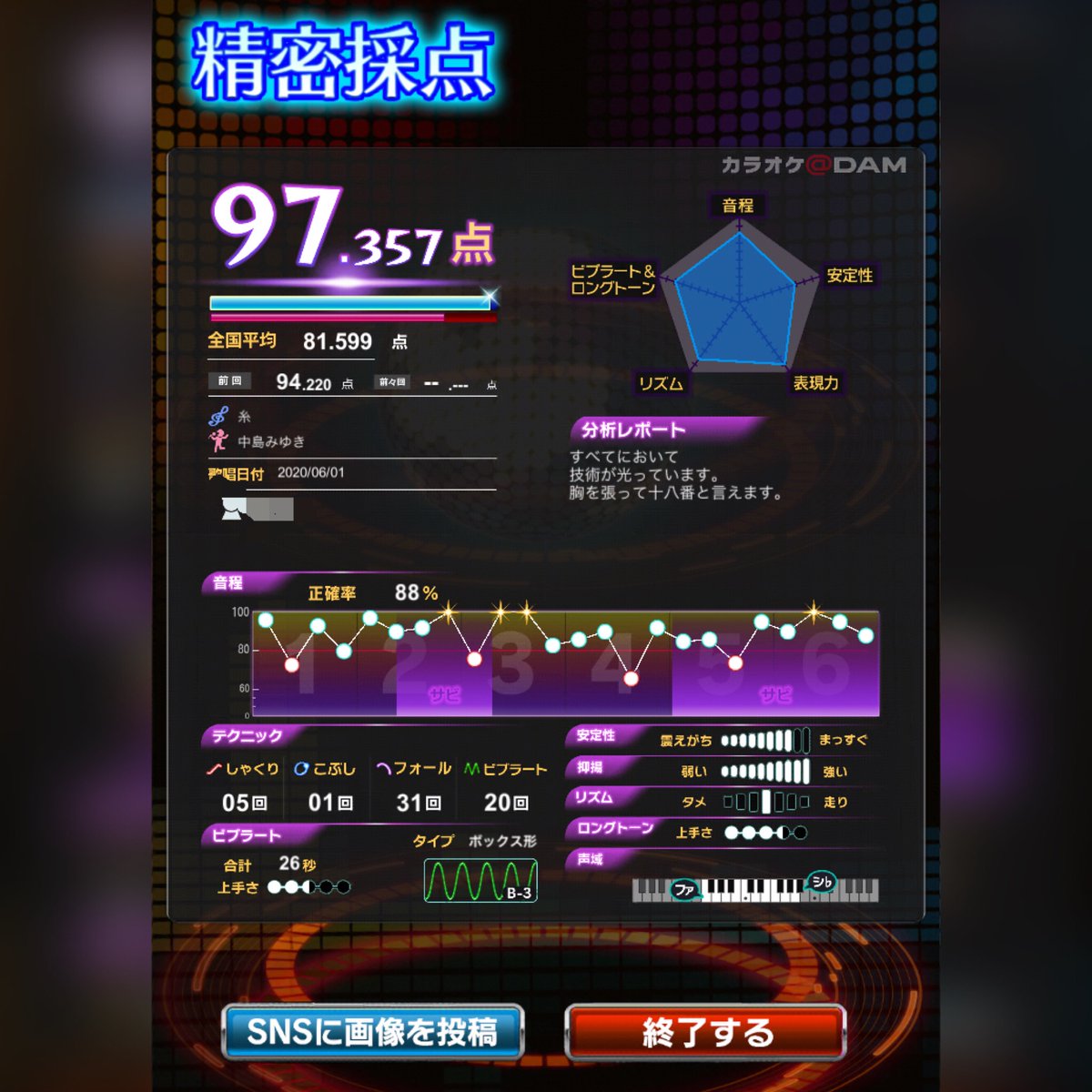 キラキラライオン على تويتر カラオケdam アプリ 今週の無料曲 中島みゆき さんの 糸 得意な曲という事もあり原曲キーで97点超え 早くカラオケboxで歌いたい 精密採点 Dam 糸 キラキラライオン على تويتر カラオケdam アプリ 今週の無料曲 中島みゆき さんの 糸 得意な曲という事もあり原曲キーで97点超え 早くカラオケboxで歌いたい 精密採点 Dam 糸