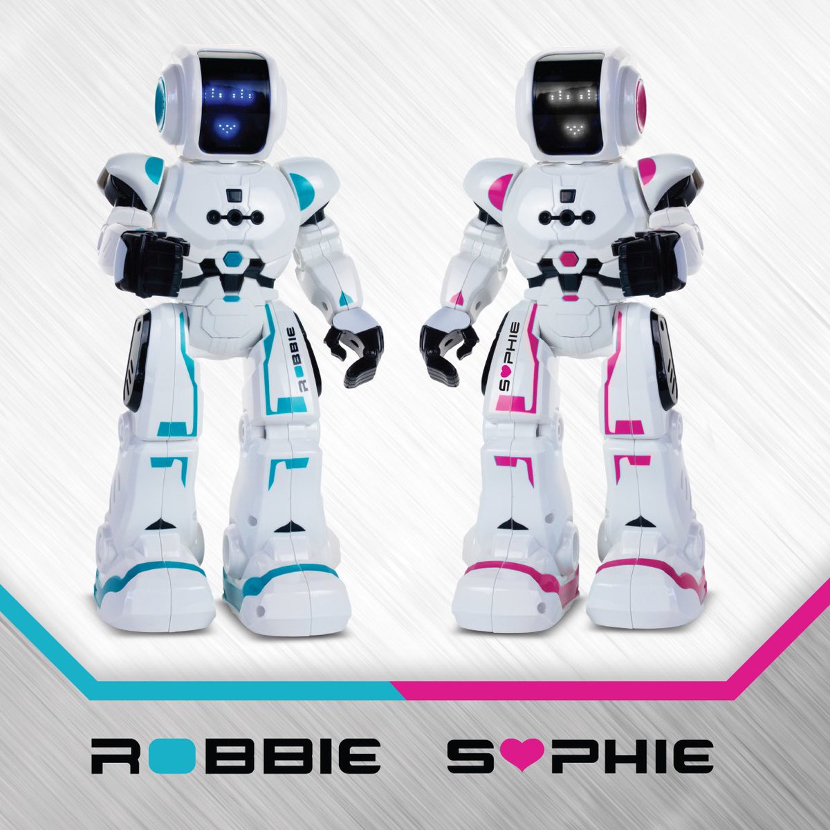 PlayVisions's tweet photo. Meet Robbie and Sophie. These programmable bots will amaze you with their movements, sounds and facial features. #xtrembots #playvisions #stem #steam #codingforkids #programmable #robots #learningplay https://t.co/U65IdjiXR8