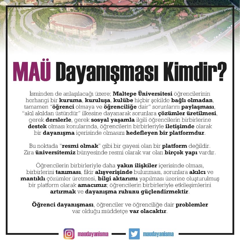 Öğrenci Dayanışması, öğrenciler ve öğrenciliğe dair problemler var olduğu müddetçe var olacaktır!