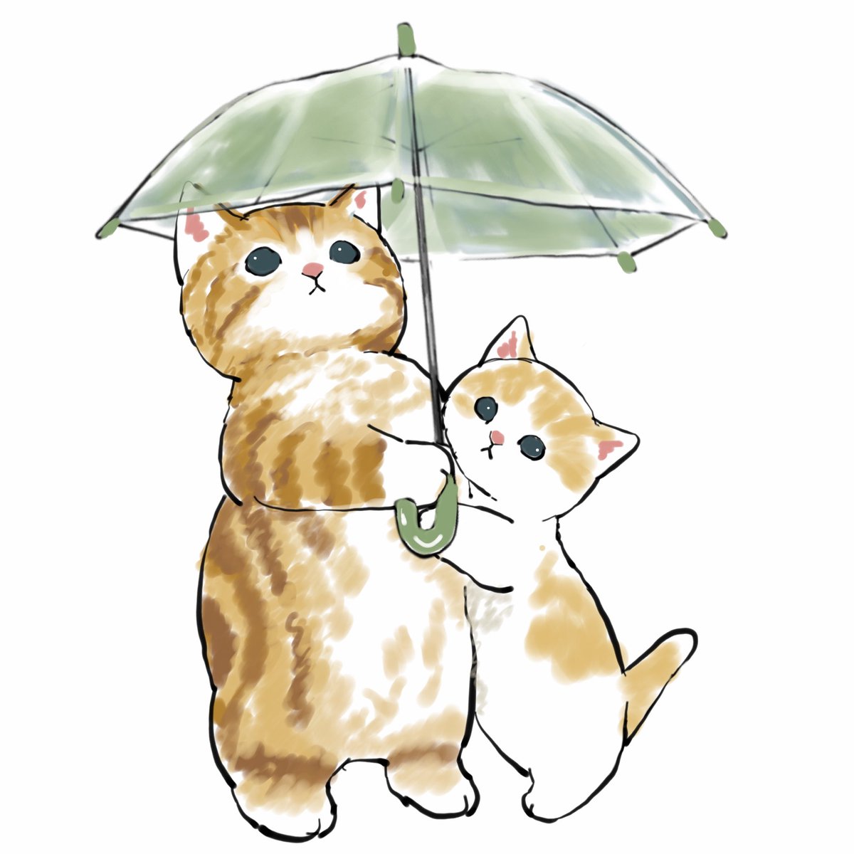 「相合傘☔︎ 」|ぢゅの🐈のイラスト