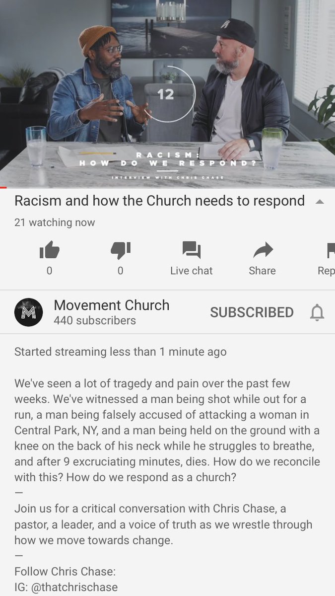 ChrisHannon's tweet photo. Awesome conversation with @thatchrischase today on Racism and how the Church needs to respond https://t.co/8BGqHMJvp4 #blacklivesmatter #movementchurchwoodstock https://t.co/qnHl0L005a