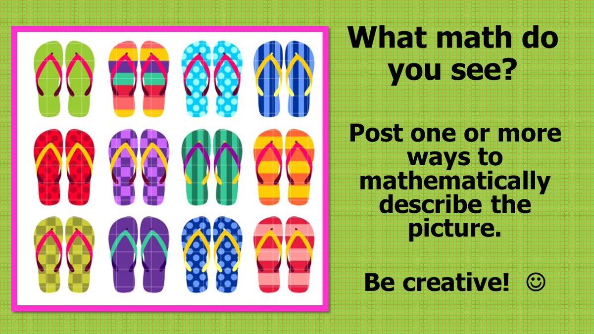 LynnSmi36266459's tweet photo. We are sliding into summer!  I see a 3 X 4 rectangular array.  What numbers, shapes, patterns, or equations do you see?   @DumfriesES  #determindeddragons  @positivelypwcs  @AnitaMagrath @XMcFadden713 https://t.co/ZTLMexvh8p