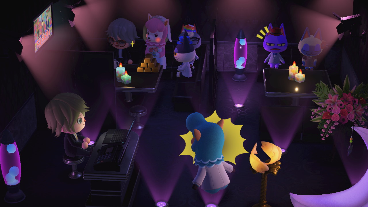 修夜 どうぶつの森 結婚写真撮影後の夜ホストクラブで遊んでるリサさんを見つけショックを受けるカイゾー ニコバンが何か気付くが あつ森のジューンブライドで遊ぶの楽し 遊び方違う T Co 5vzsrc4iua Twitter