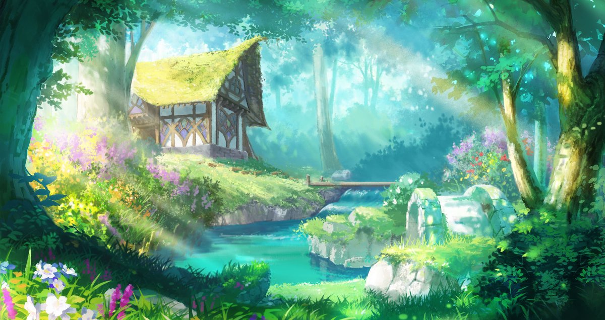 Saim No Twitter 森の中の家 風景 オリジナル 背景 毎日投稿 幻想的 ファンタジー ヨーロッパ T Co Cvldusodjq T Co Mtqbj6zm87 Twitter