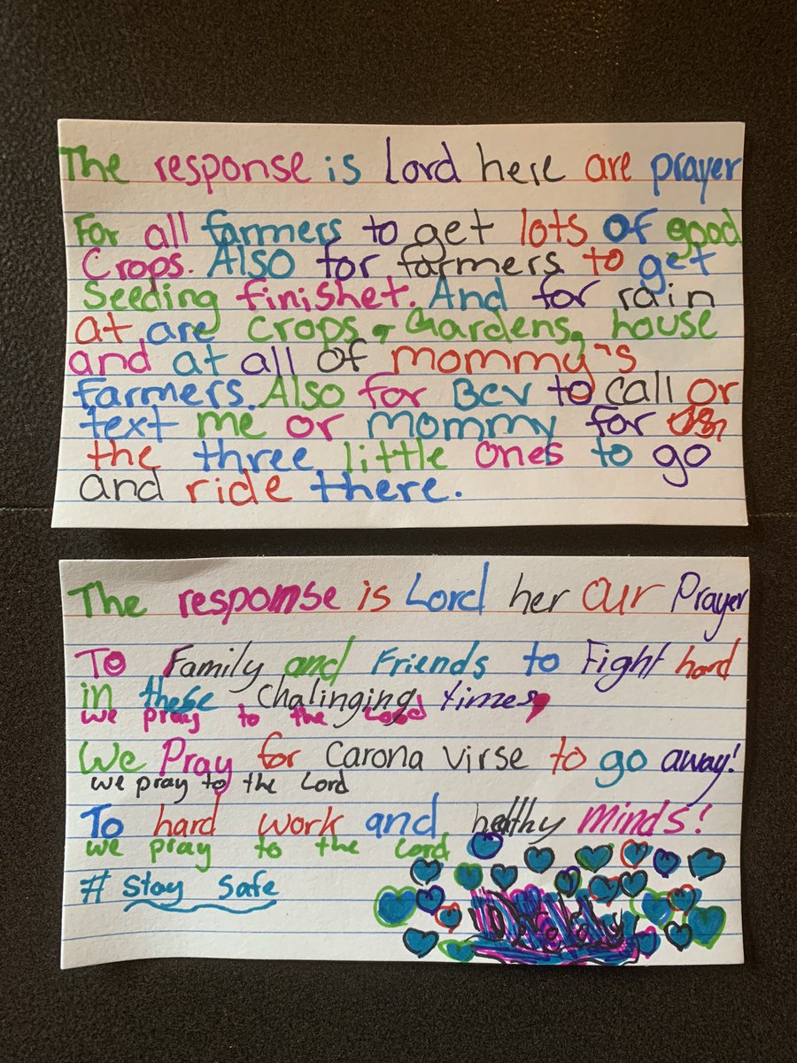 Kids have held church service every Sunday since the start of covid. 9:45PM service last night. #thoughtful #farmkids #plant2020