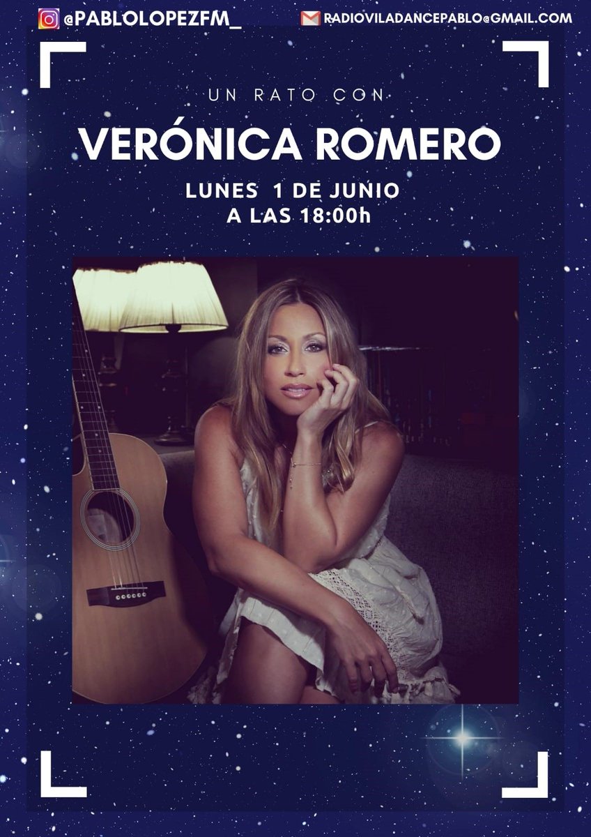 SonograndMusic's tweet photo. Esta tarde a las 18:00 entrevista de @veroboxmusic para  
@bocamorning en @radiovila a través del instagram @pablolopezfm_ No te lo pierdas!

#entrevista #música #directo #OT #VerónicaRomero #InstagramLive #FelizLunes https://t.co/1Wxt07m0R3