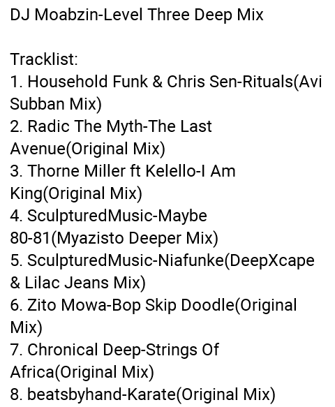 DJMOABZIN_EB's tweet photo. DJ Moabzin-Level Three Deep Mix
Link:
https://t.co/8JcRtfwkqU
Enjoy!☺🔥💪
#DeepHouseIsLife
#IsolationMixes https://t.co/J1Tzu2olHO