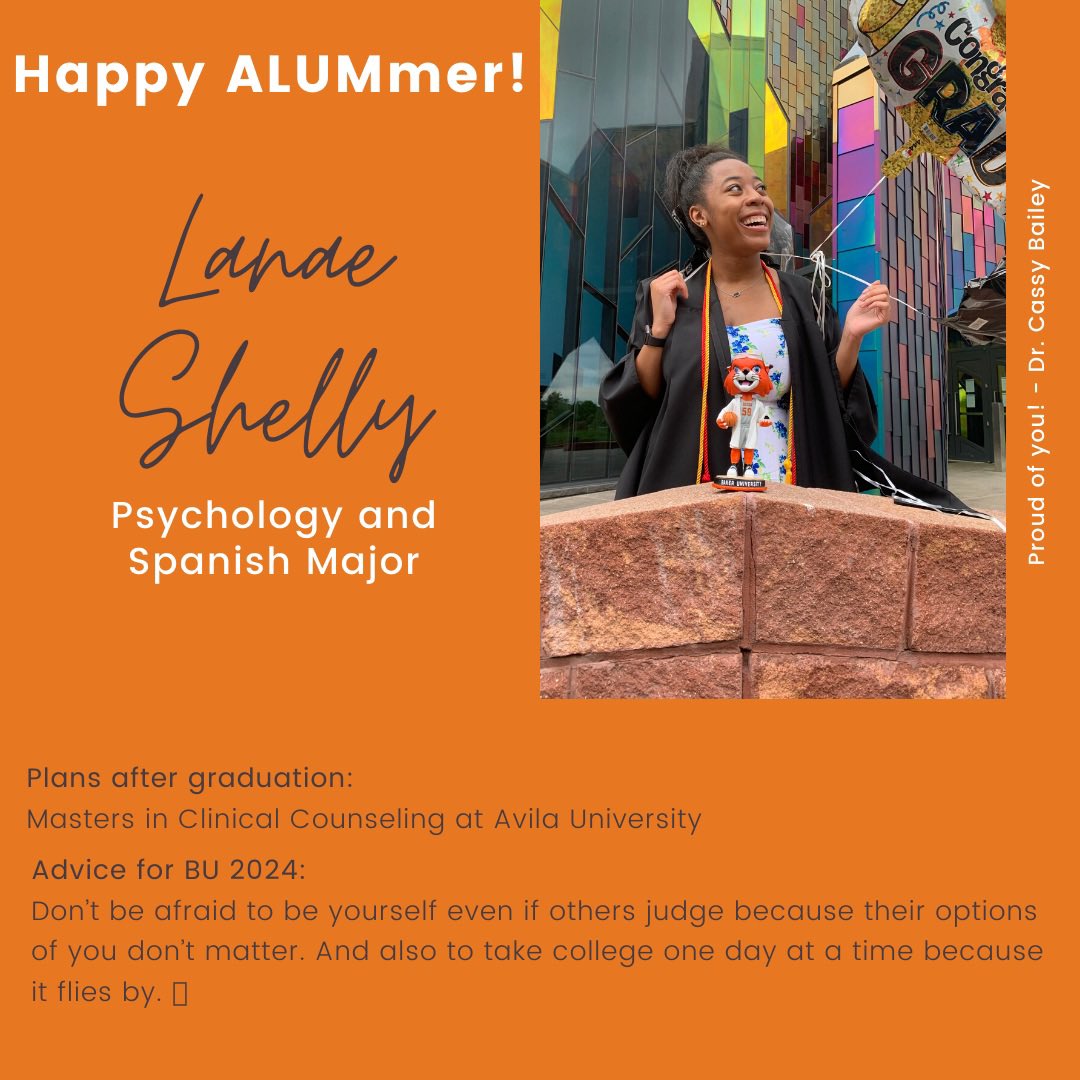 Dr_Cassy_Bailey's tweet photo. From FR to SR in a blink of an eye and a double major!!! Keep shining brightly! 🤩 You are a #realstrongwoman!  🧡🐿😻🎉 @BakerUniversity @bakeruaxo @LemonadeShelly https://t.co/px0ZR5e6uT