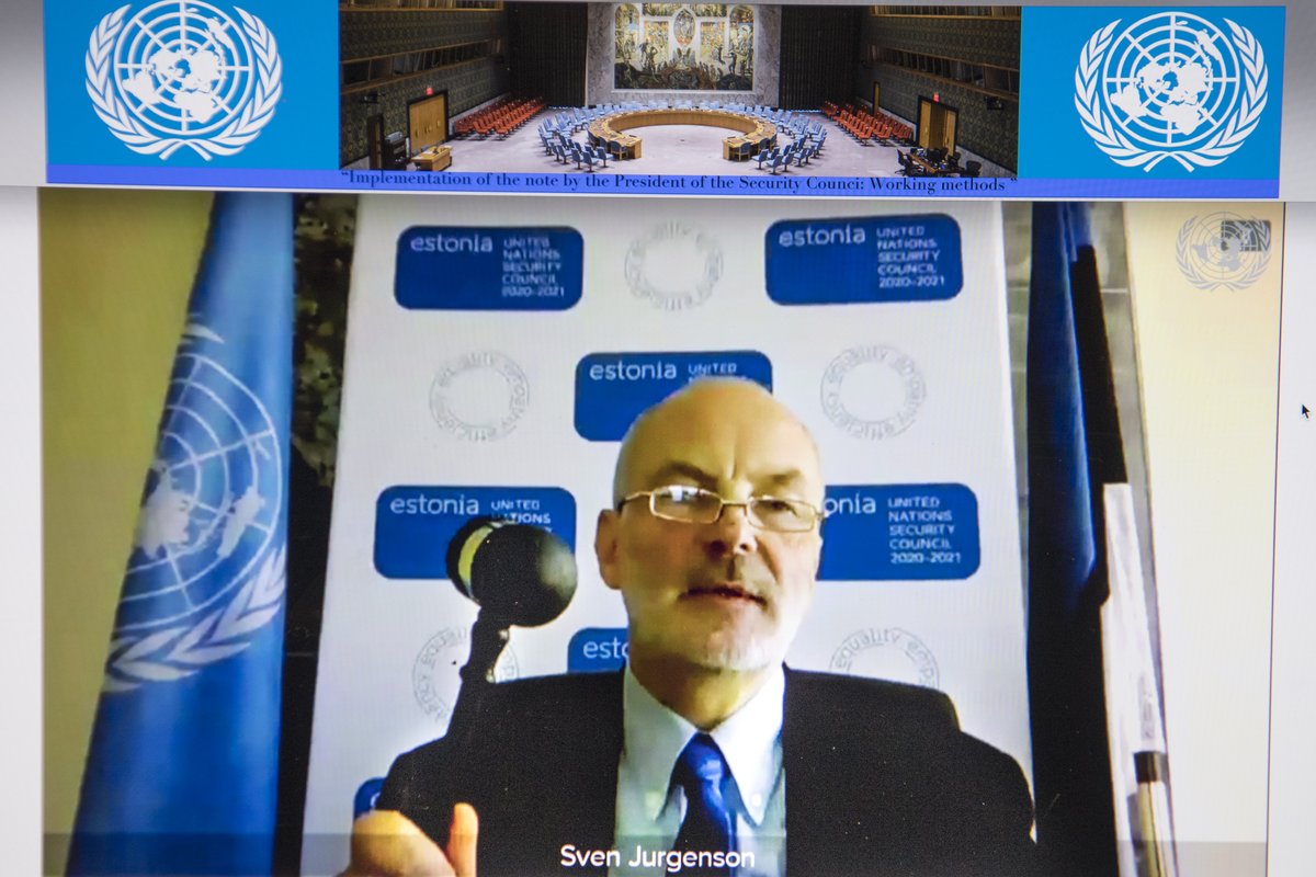 IrishMissionUN's tweet photo. Braavo @EstoniaUN on your virtual #UNSC Presidency in the month of May.
Important meetings on:
👉#CyberSecurity
👉#UNSC working methods
👉#LessonsForPeace
👉 Protection of civilians https://t.co/zq3vQVbyoc