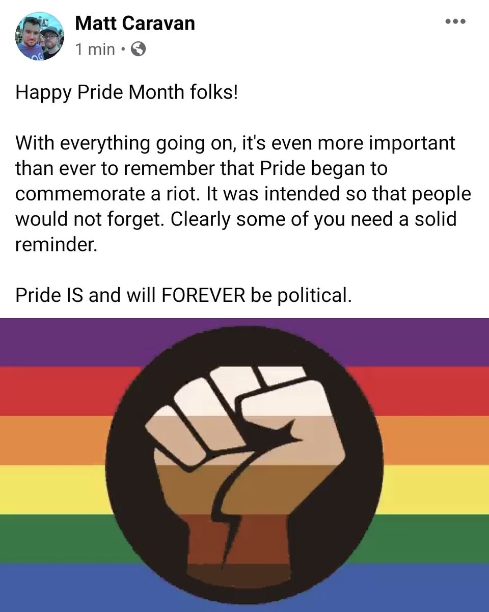 MattCarBen's tweet photo. #PRIDE2020 #BlackLivesMatter #Blackqueerlivesmatter #PrideMonth2020 #PrideIsAProtest #stonewallwasariot https://t.co/0zjNf1xTHR