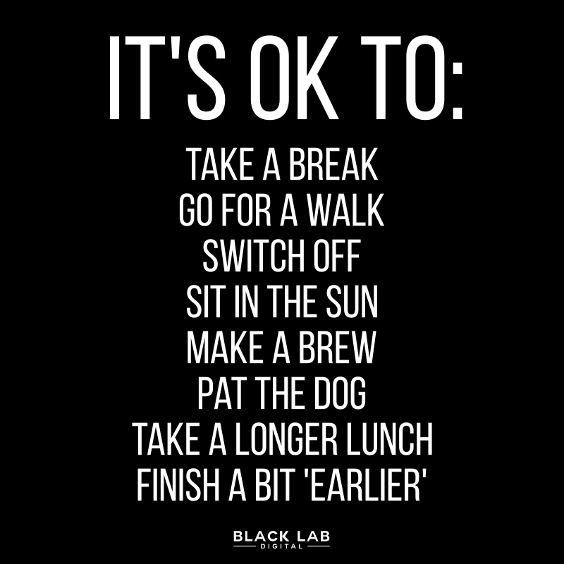 Our list isn't exhaustive, but know that you can take a break when #WFH
