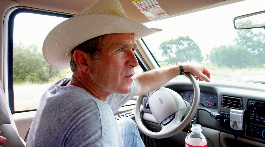 George W. Bush, a pampered son of privilege like Trump, transformed himself from a former Yale cheerleader into a chainsaw-toting ranch cowboy, wearing his own Reagan uniform.It was a political appeal, but also an overcompensation for insecurity.16/