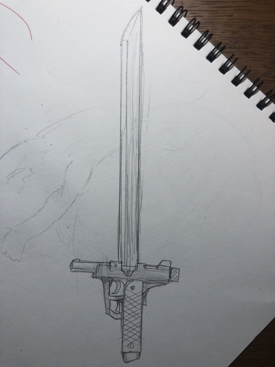 中1の時に 剣と拳銃が合体すれば強くね って思って描いた空想銃とほぼ同じ発想 スペクトラの漫画 中1の時に 剣と拳銃が合体すれば強くね って思って描いた空想銃とほぼ同じ発想 スペクトラの漫画