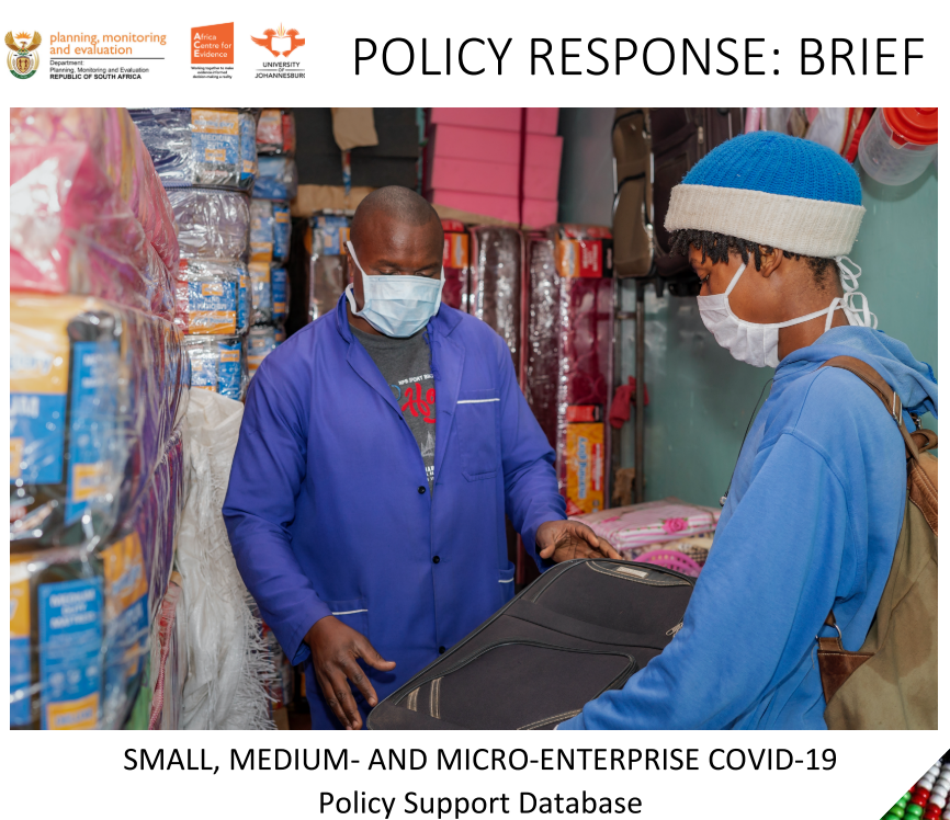 ACE_UJ's tweet image. SA&apos;s approx 2.4 million #SMMEs are crucial to the economy &amp;amp; hard hit by #COVID19; we urgently need effective evidence-informed #policytools for their survival. Together with @DPME we gathered a #database of over 200 SMME COVID-19 policy support tools: bit.ly/3cp4jho