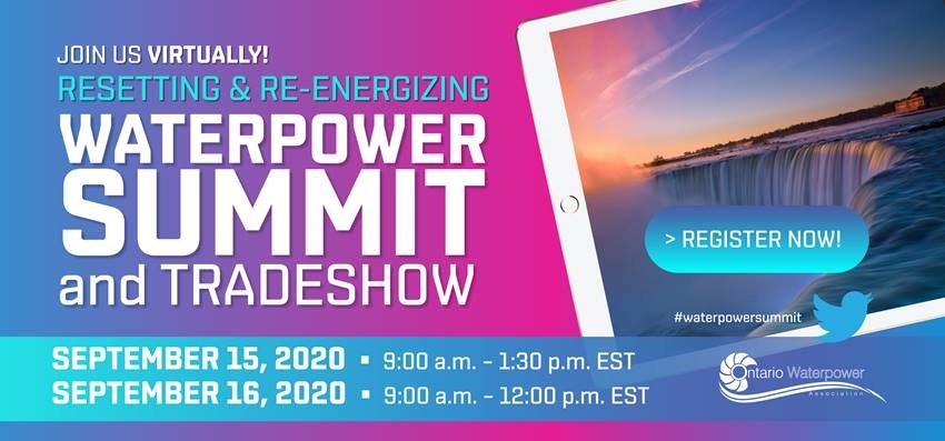We are pleased to introduce the  "Reset and Re-energize Virtual Summit",  taking place September 15th and 16th, 2020.  The annual Power of Water Canada Conference has been shifted to May, 2021 in order to maximize value to participants. More information: ow.ly/cTKW50zVAh2