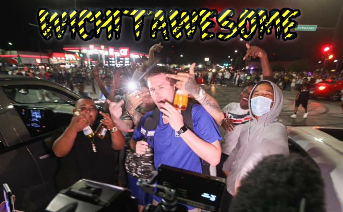 Things you 👀 in #Wichitawesome!

No incidents or drama at the Northside burnout on 21st &amp; Arkansas last night. However this <a href="/KAKEnews/">KAKE News</a> field news reporter got the experience of a lifetime last night 😂