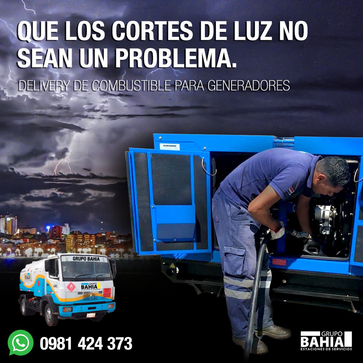 Adelantate al mal clima y recarga tu generador eléctrico, protege tus equipos electrónicos y también a tus seres queridos. 🏘️⚡🚚