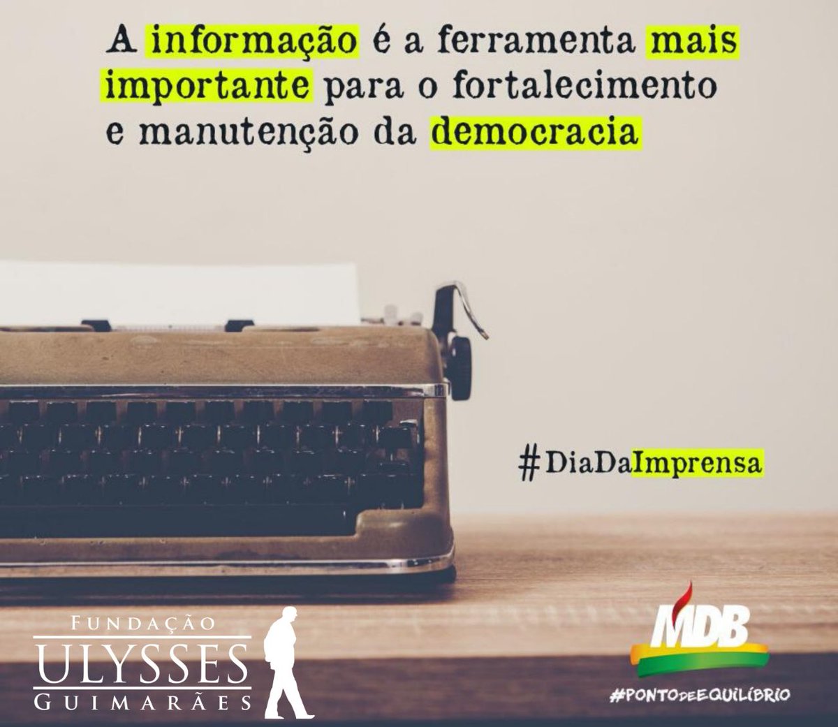 #DiaDaImprensa #FUG #EuSouMDB #PontoDeEquilíbrio