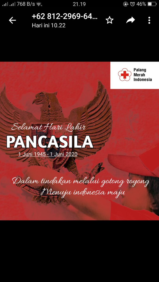 Selamat Hari Lahir Pancasila. Ayo kita jaga kesatuan NKRI dari segala perpecahan.